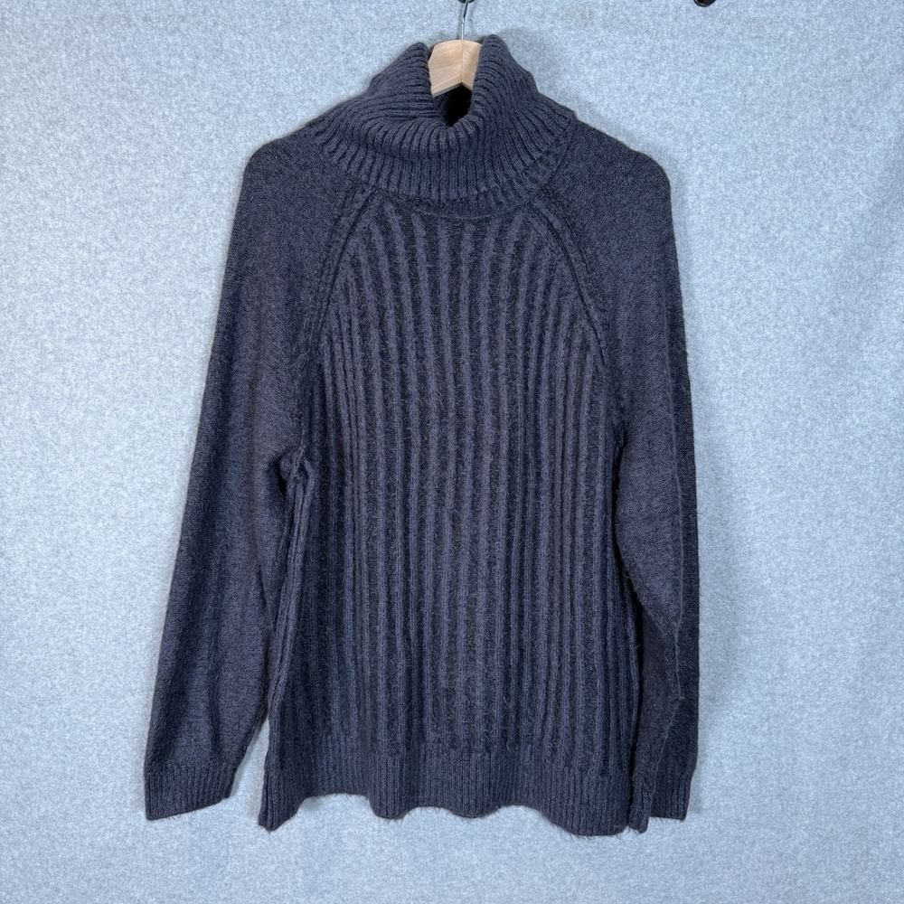 Free People Big City Turtleneck Knit Sweater‎ Gray Ribbed S